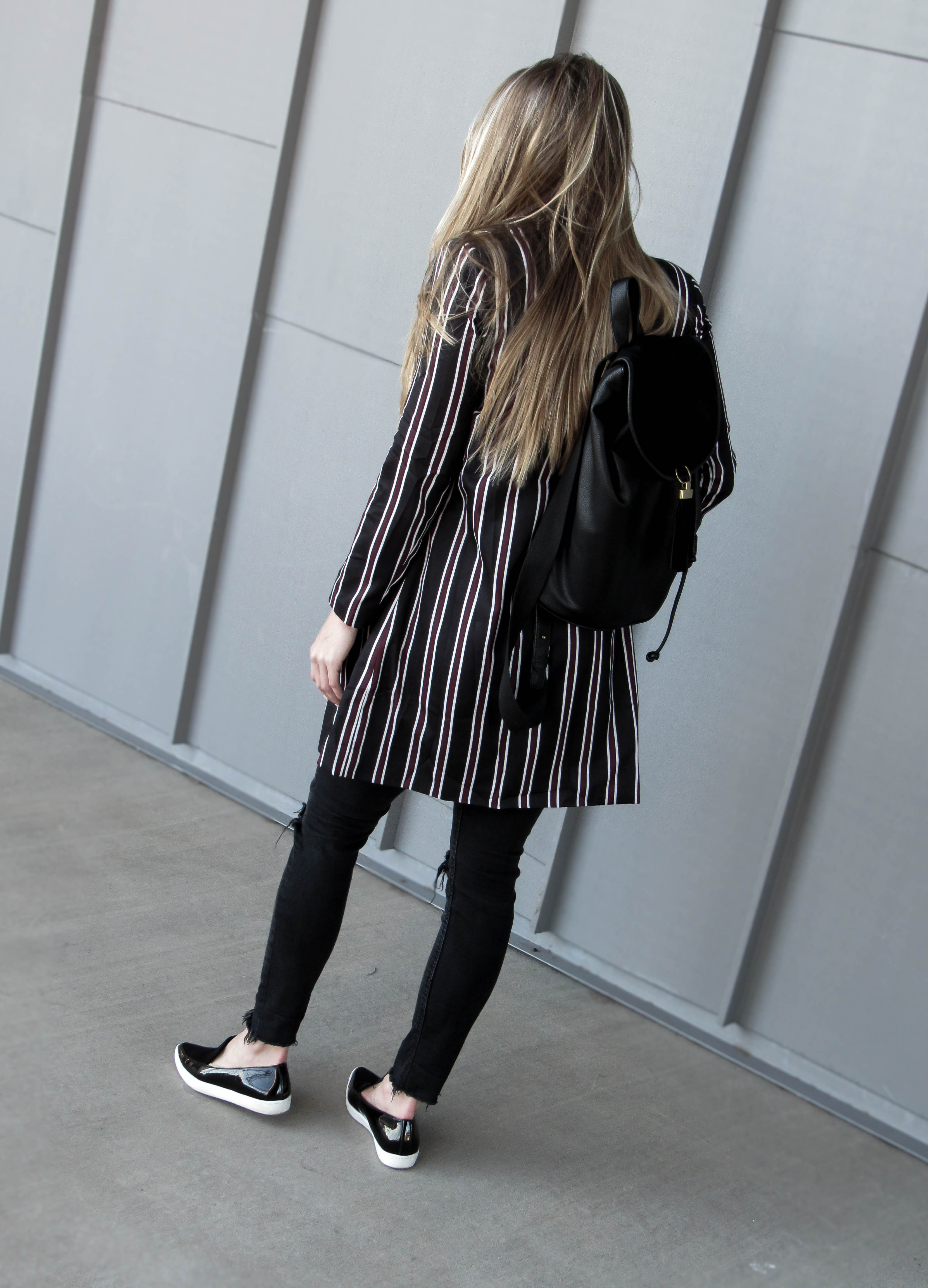 shein_multicolor_striped_lapel_pocket_long_blazer_pinterest