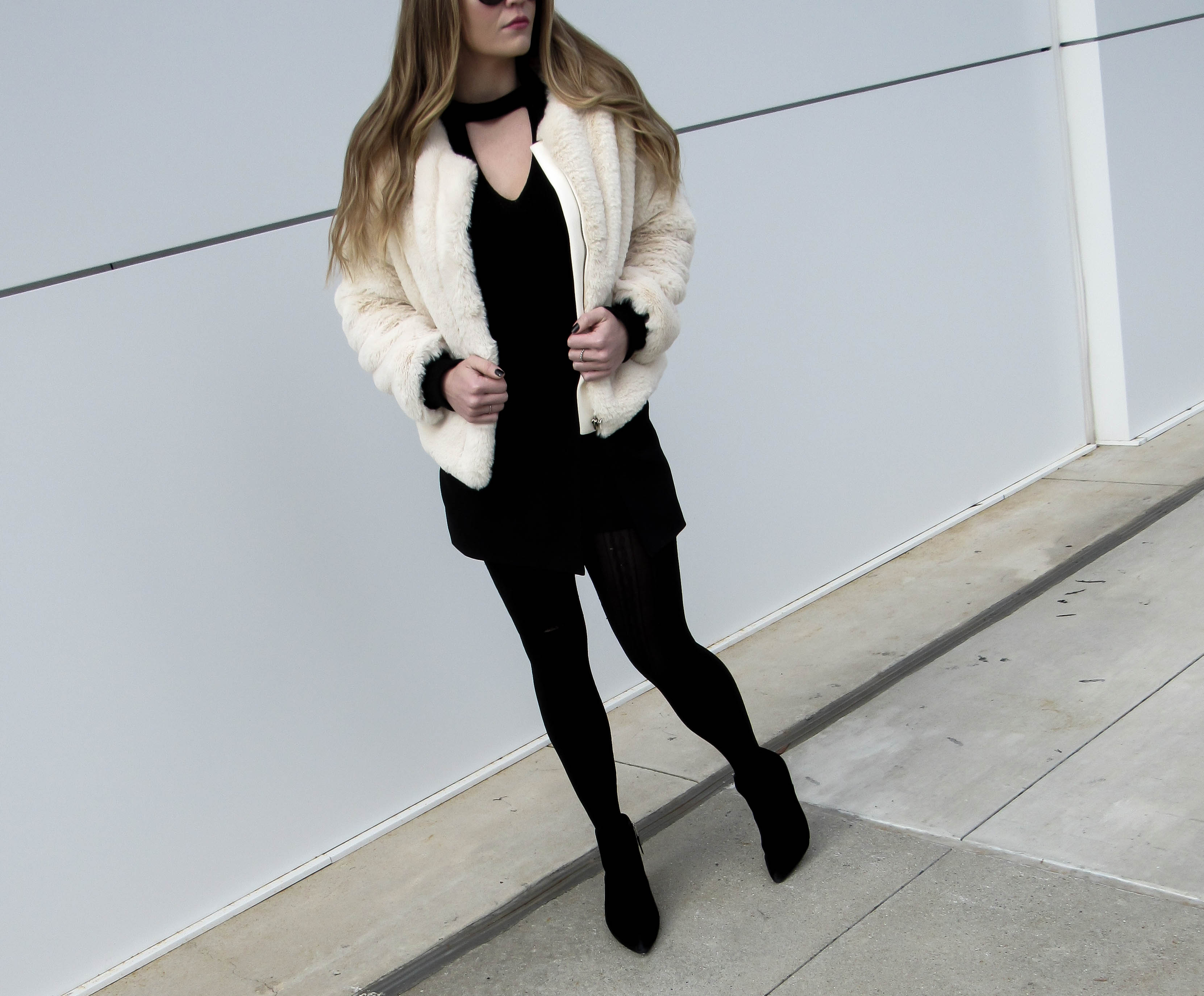 shein_apricot_collarless_zip_up_faux_fur_coat_